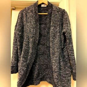 Heather navy size Small oversized sweater with pockets